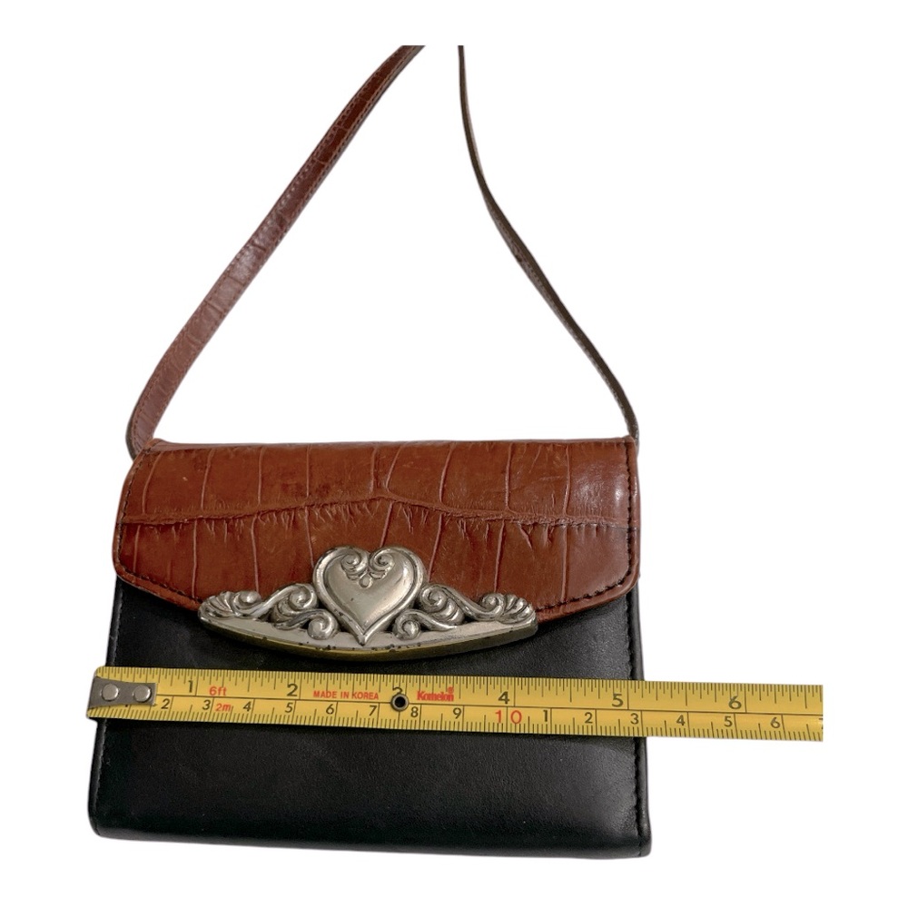 Brighton Two-Tone Leather Bag with Heart Accent - Picture 6 of 8